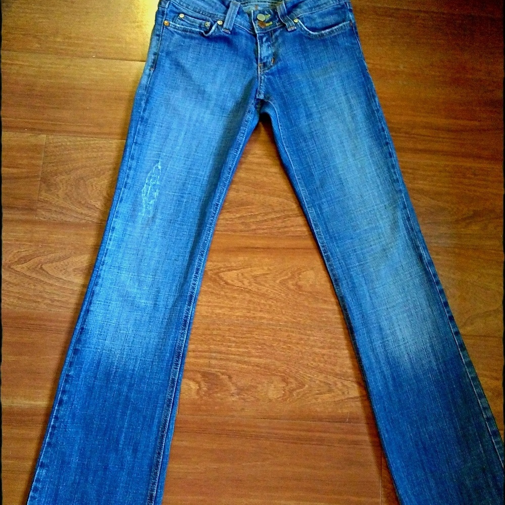 *SOLD*FLYING MONKEY EMBELLISHED FLAP POCKET JEANS - Picture 2 of 7